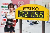 日本人１位の２位でゴールし、ＭＧＣ出場権を獲得した佐藤早也伽