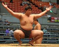 取り組み前の甲斐田（撮影・中田匡峻）