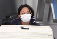 オランダから帰国した高木美帆（撮影・佐藤厚）