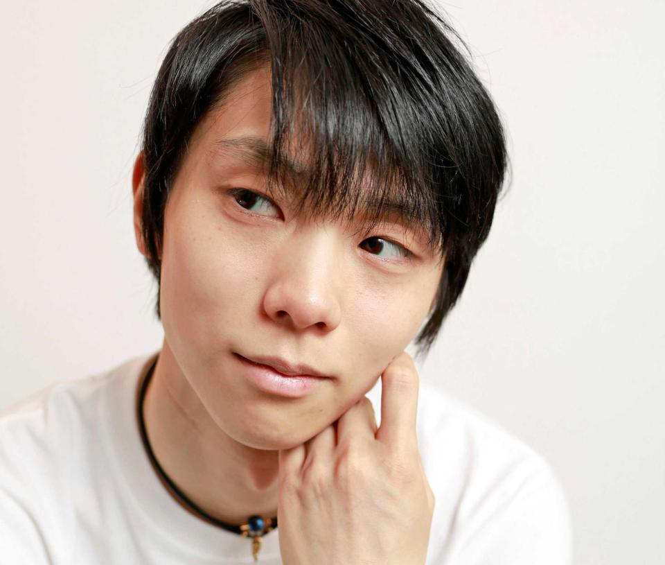 　インタビューに応じた羽生結弦さん