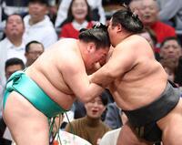 　伯乃富士（右）を攻める一山本