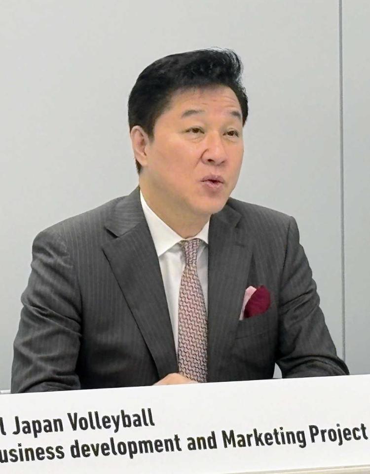 ＳＶリーグとの新プロジェクトの進捗報告会に出席した川合会長