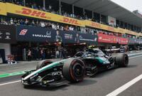 レコノサンスラップに出るメルセデスのアンドレア・キミ・アントネッリ（撮影・神子素慎一）