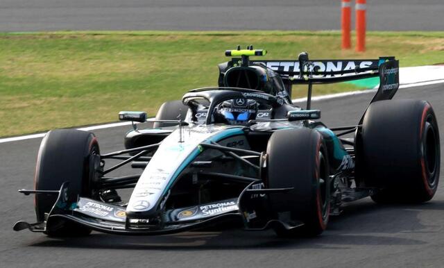 　ポールポジションを獲得したメルセデスのアンドレア・キミ・アントネッリ＝鈴鹿サーキット（撮影・神子素慎一）