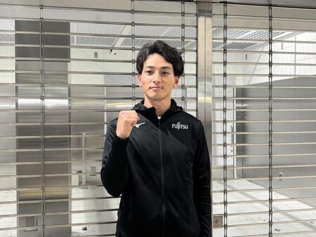 米サンディエゴへの出発前に取材に応じた橋岡優輝