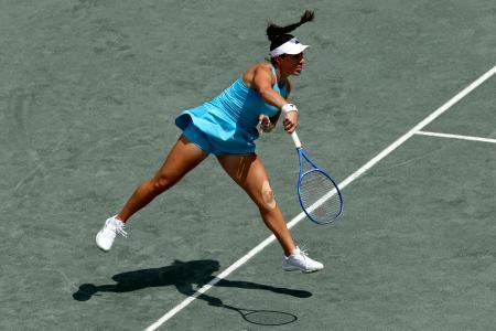 　大会２連覇を果たしたジェシカ・ペグラ＝５日（ゲッティ＝共同）