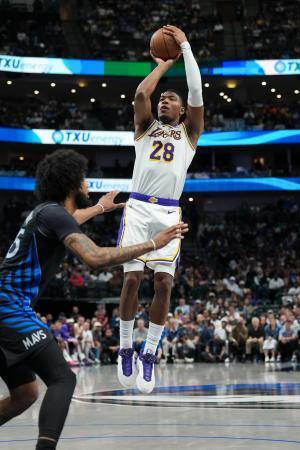 　２１得点、７リバウンドだったレーカーズの八村塁＝５日、ダラス（ＮＢＡＥ・ゲッティ＝共同）