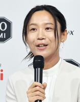 引退会見で話す高木美帆さん