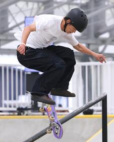 　男子ストリートで優勝した白井空良