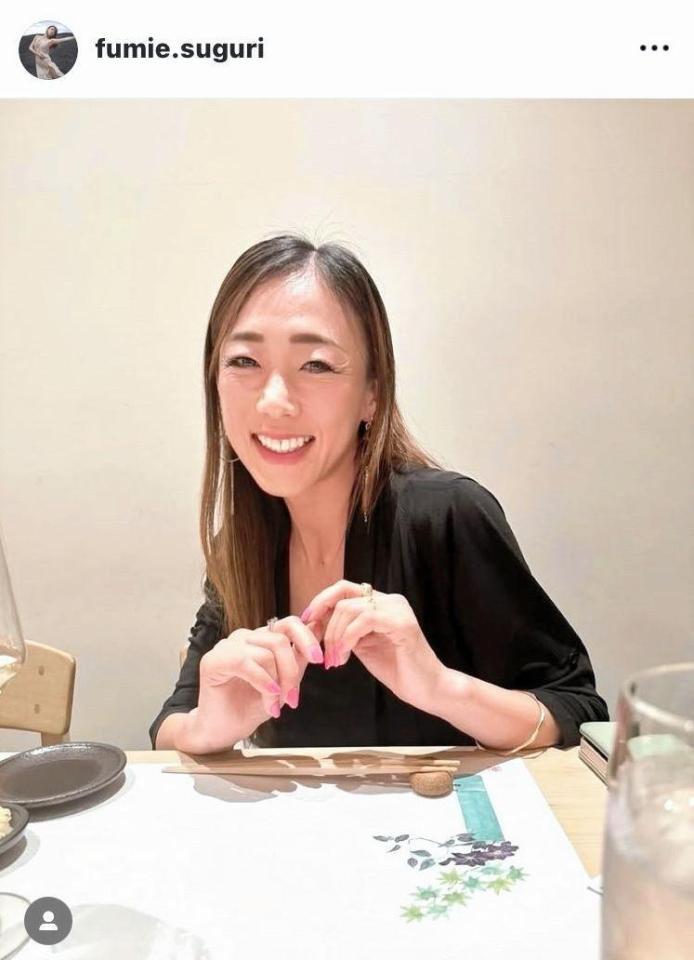 村主章枝さんのインスタグラム（＠ｆｕｍｉｅ．ｓｕｇｕｒｉ）から