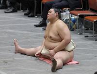 横審稽古総見に参加した大の里（撮影・石井剣太郎）