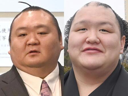（左から）元宝富士、元北勝富士