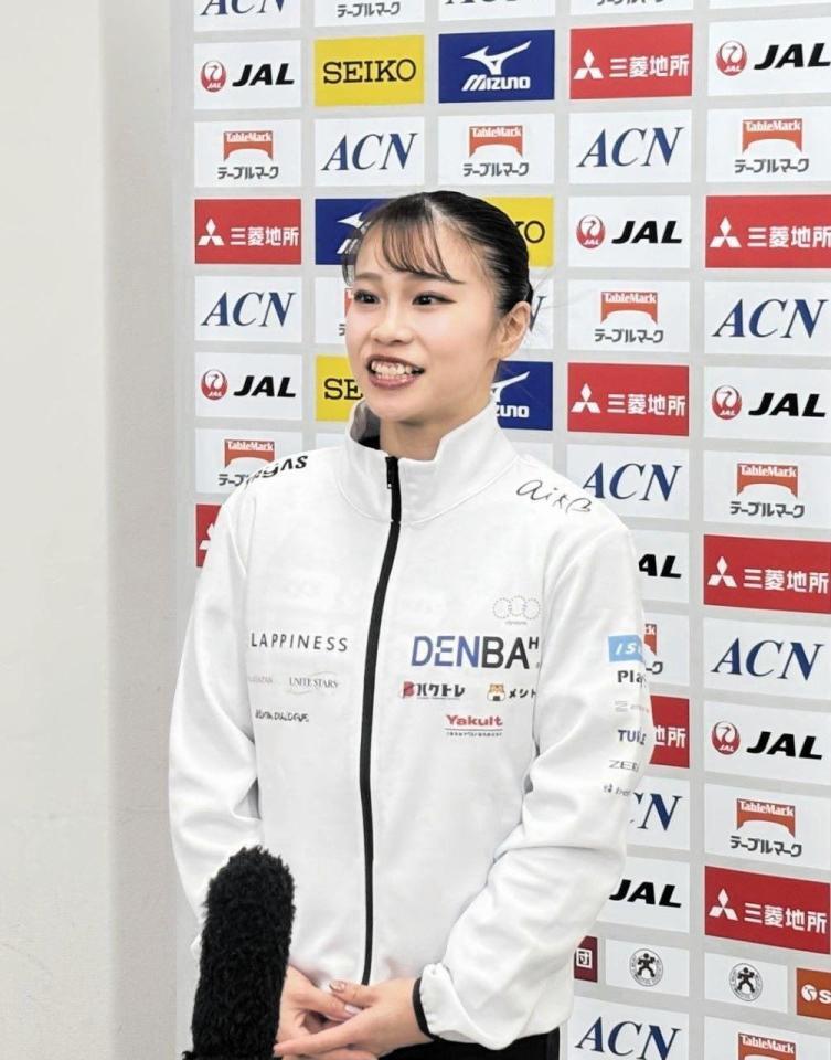 ＮＨＫ杯の公式練習に参加した杉原愛子