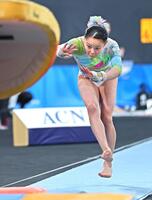 女子個人総合１日目　西山実沙の跳馬