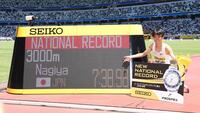 男子３０００ｍで１２年ぶりの日本新記録をマークした森凪也（撮影・伊藤笙子）