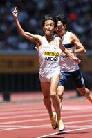 男子３０００ｍ、日本新記録で優勝した森凪也（撮影・伊藤笙子）