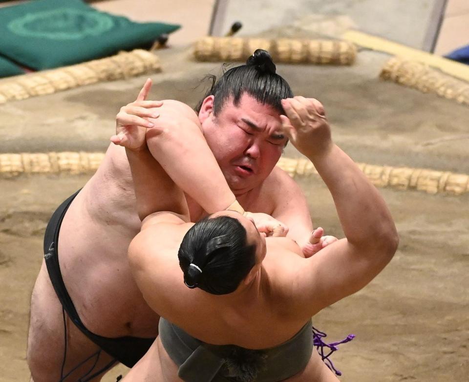 若雷を押し倒しで破った鳰の湖（撮影・園田高夫）