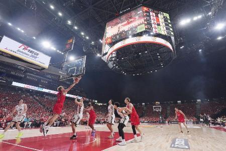 　名古屋市のＩＧアリーナで行われた、バスケットボールＢリーグ１部の名古屋Ｄ-北海道戦＝２０２５年１０月