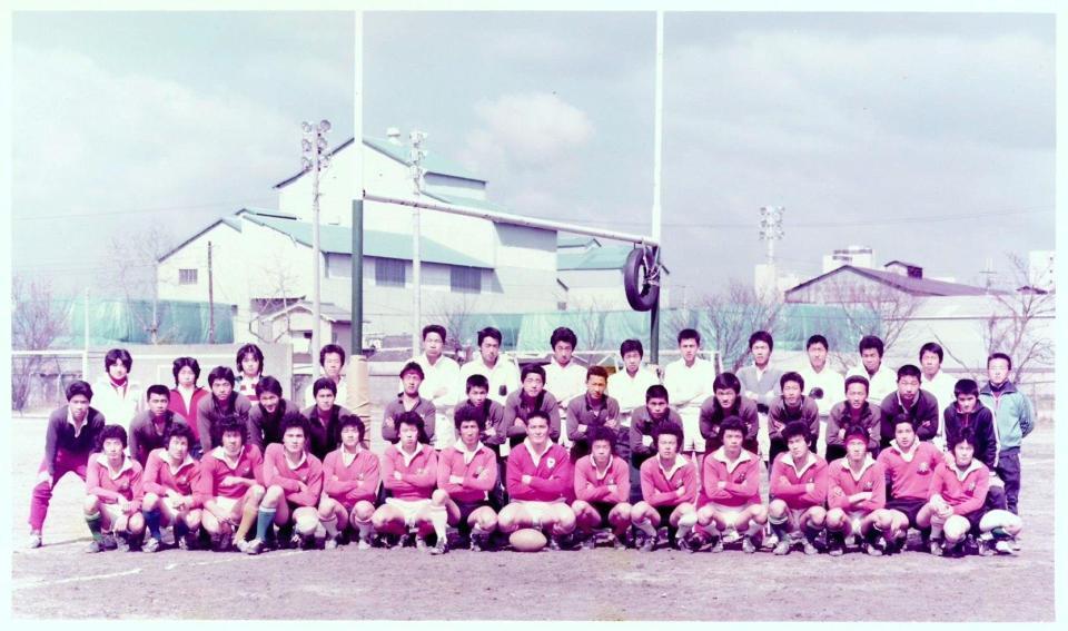 山口良治さんが指揮を執り始めた当時の伏見工ラグビー部員