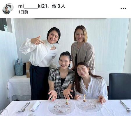 内田美希さんインスタグラム（ｍｉ＿＿＿＿＿ｋｉ２１）より
