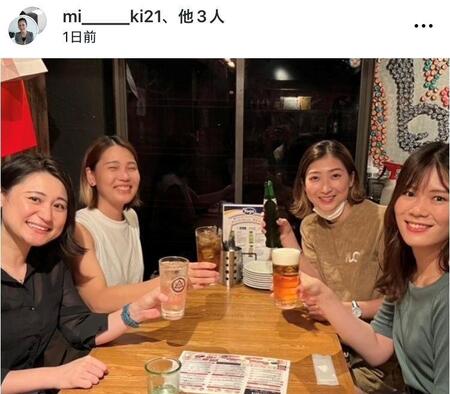 内田美希さんインスタグラム（ｍｉ＿＿＿＿＿ｋｉ２１）より