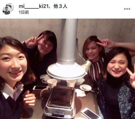 内田美希さんインスタグラム（ｍｉ＿＿＿＿＿ｋｉ２１）より