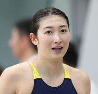 女子１００ｍバタフライで２位の池江璃花子（撮影・佐々木彰尚）