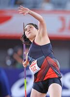 女子やり投げ決勝　北口榛花の５投目