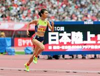 女子１５００メートル決勝　力走する田中希実