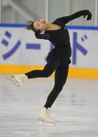 氷上練習を公開した島田麻央（撮影・金居みつよし）