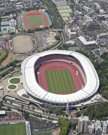 　アジア大会とアジアパラ大会のメイン会場となるパロマ瑞穂スタジアム＝５月、名古屋市