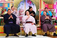「ＣＢＣ前夜祭」に出演した（前列左から）豊昇龍、宇良、翔猿（後列左から）一山本、若元春、阿炎（ＣＢＣ提供）