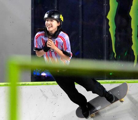 　スケートボード女子ストリートで２位の吉沢恋
