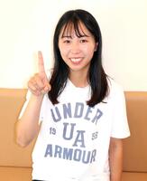 　個別インタビューに応じた女子日本代表・山本深由奈