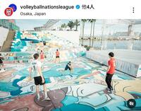 ネーションズリーグの公式インスタグラム（ｖｏｌｌｅｙｂａｌｌｎａｔｉｏｎｓｌｅａｇｕｅ）より