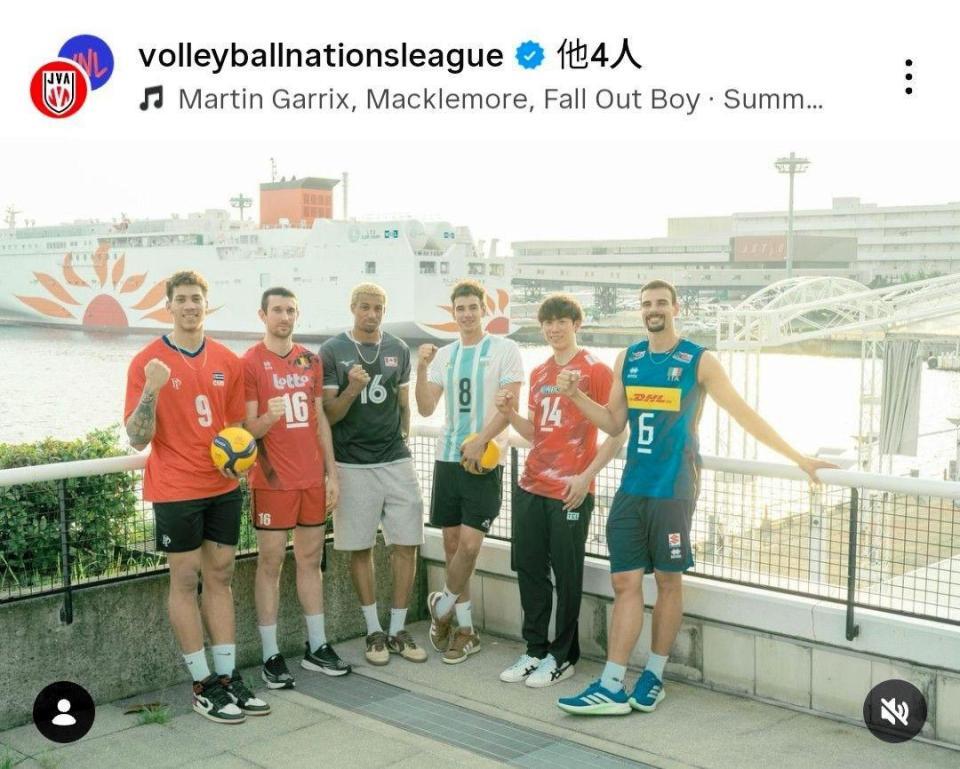 ネーションズリーグの公式インスタグラム（ｖｏｌｌｅｙｂａｌｌｎａｔｉｏｎｓｌｅａｇｕｅ）より