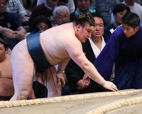 隆の勝を押し出しで下した安青錦