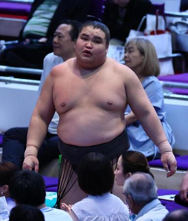生田目に敗れて引き揚げる旭富士