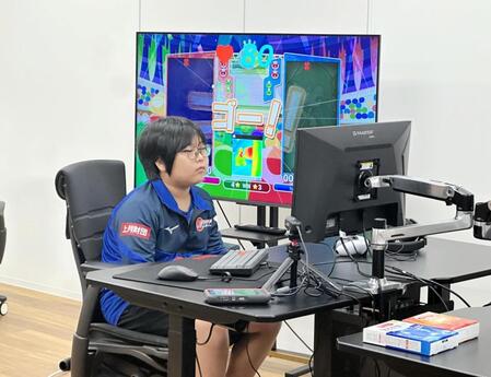 ぷよぷよをプレーする栗原悠輝