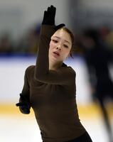 全日本ジュニア合宿で演技する上薗恋奈（撮影・山口登）