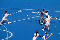 ７位決定戦　日本－プエルトリコ　守備する日本の選手たち（ⓒＷＯＲＬＤ　ＬＡＣＲＯＳＳＥ）
