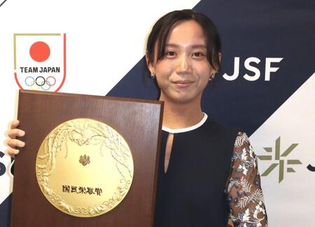 ４日に国民栄誉賞を受賞した高木美帆さん