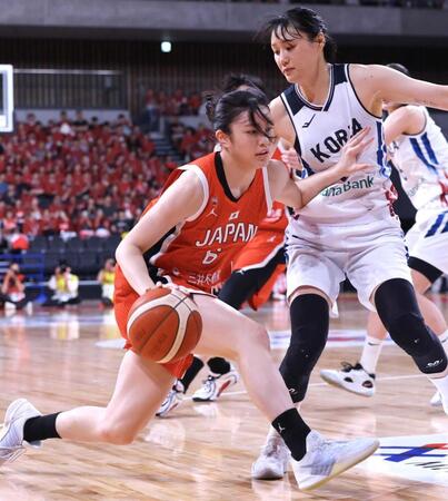 　第２Ｑ、ドリブルする後藤音羽