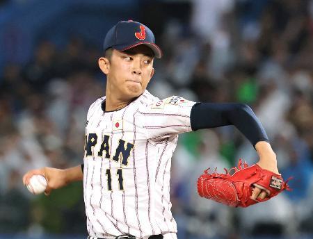　大学日本代表戦に先発した高校日本代表・織田＝神宮