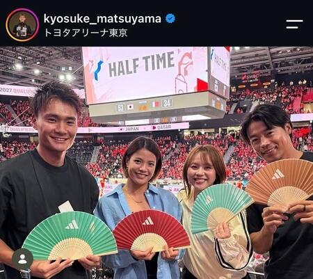 松山恭助のインスタグラム（＠ｋｙｏｓｕｋｅ＿ｍａｔｓｕｙａｍａ）より