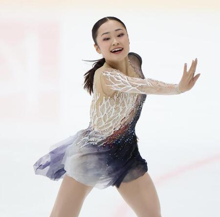 女子ＳＰ、演技をする島田麻央（撮影・伊藤笙子）