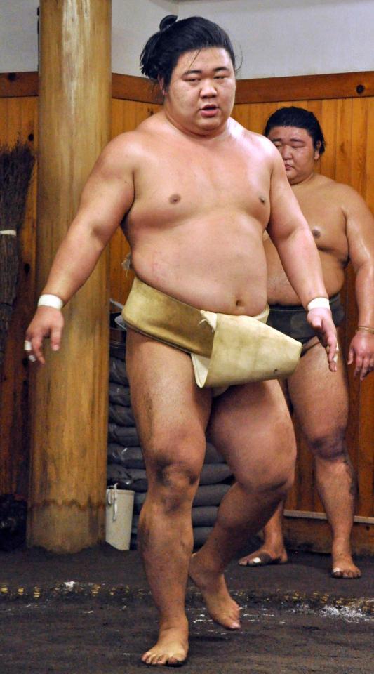 　荒汐部屋に出稽古した藤ノ川