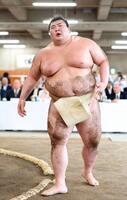 稽古総見に参加した熱海富士（代表撮影）