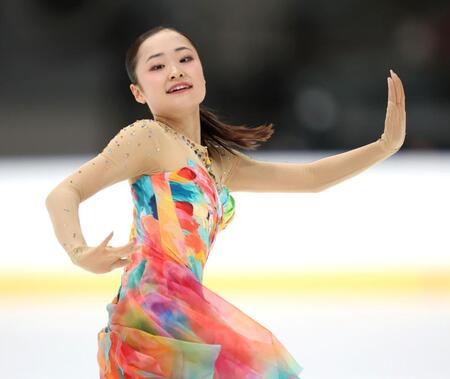 女子ＦＳ、演技する島田麻央（撮影・伊藤笙子）