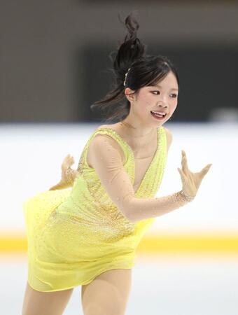 女子ＦＳ、演技する中井亜美（撮影・伊藤笙子）